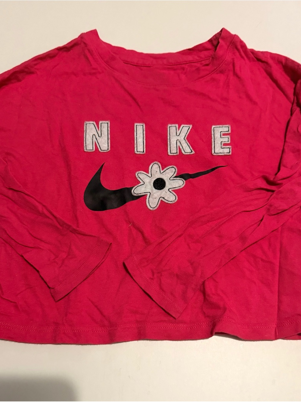 (5 for $30) Nike Kids' Pink Long-Sleeve Logo Tee